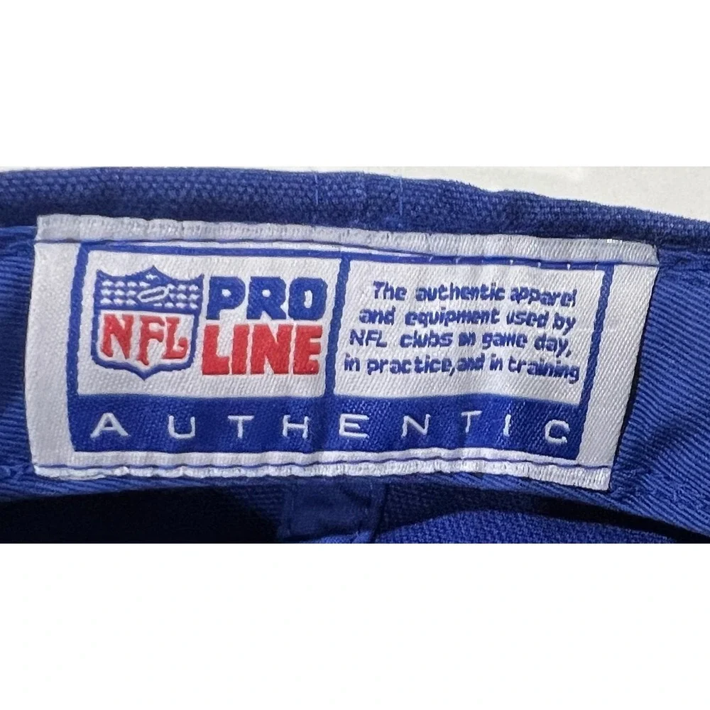 New York Giants Hat Cap One Size Strapback Blue NFL Proline Reebok Hook & Loop